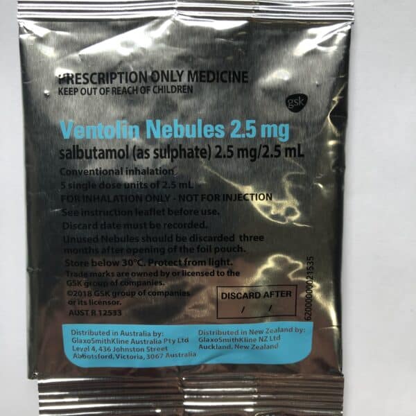 Nebules, Salbutamol (Ventolin), Child, pack of 5